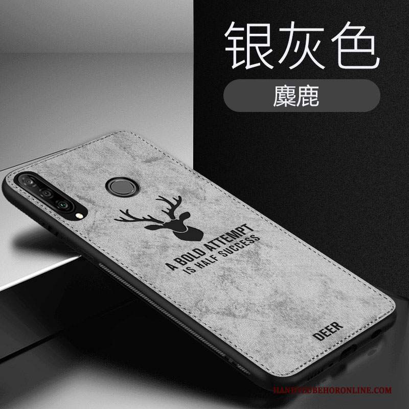 Custodia Huawei P30 Lite Creativo Telefono Pellicola Protettiva, Cover Huawei P30 Lite Protezione Alce Anti-caduta