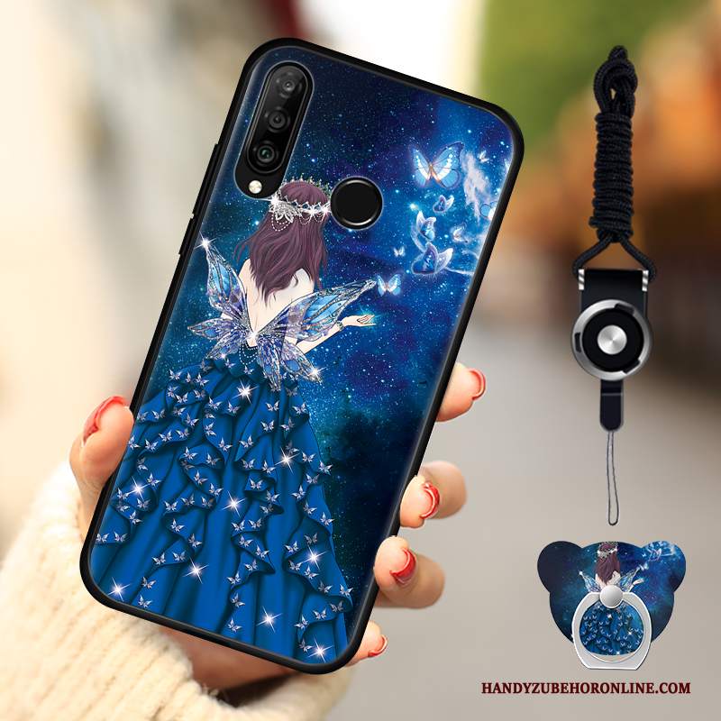 Custodia Huawei P30 Lite Moda Anti-caduta Tendenza, Cover Huawei P30 Lite Morbido Blu