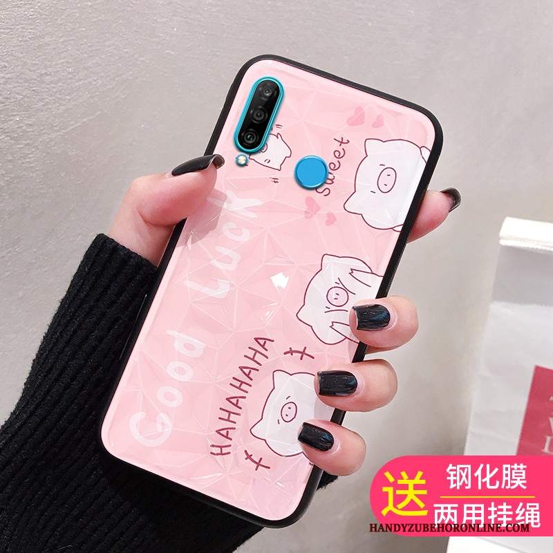 Custodia Huawei P30 Lite Pellicola Protettiva Rosso, Cover Huawei P30 Lite Telefono Tendenza