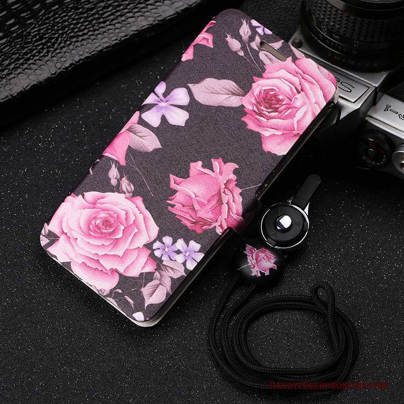 Custodia Huawei P30 Lite Protezione Rosatelefono, Cover Huawei P30 Lite Folio Ornamenti Appesi