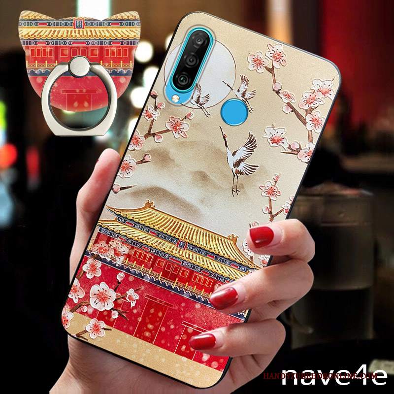 Custodia Huawei P30 Lite Protezione Stile Cinese Anti-caduta, Cover Huawei P30 Lite Vintage Telefono Di Personalità