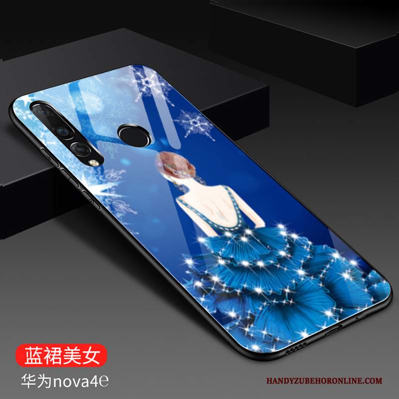 Custodia Huawei P30 Lite Silicone Blu Nuovo, Cover Huawei P30 Lite Moda Anti-caduta Morbido