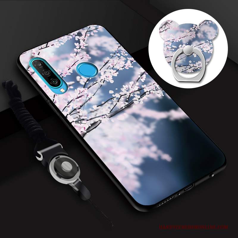 Custodia Huawei P30 Lite Silicone Supporto Gioventù, Cover Huawei P30 Lite Protezione Pellicola Protettiva Anti-caduta