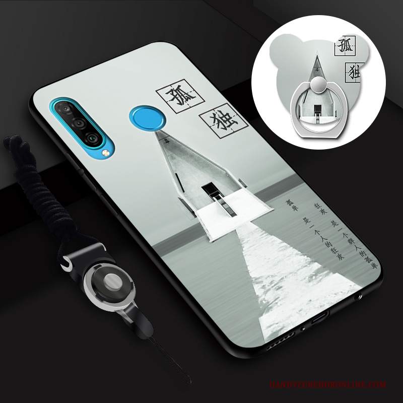 Custodia Huawei P30 Lite Silicone Supporto Gioventù, Cover Huawei P30 Lite Protezione Pellicola Protettiva Anti-caduta