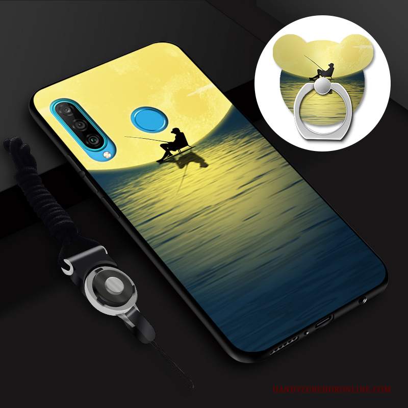 Custodia Huawei P30 Lite Silicone Supporto Gioventù, Cover Huawei P30 Lite Protezione Pellicola Protettiva Anti-caduta