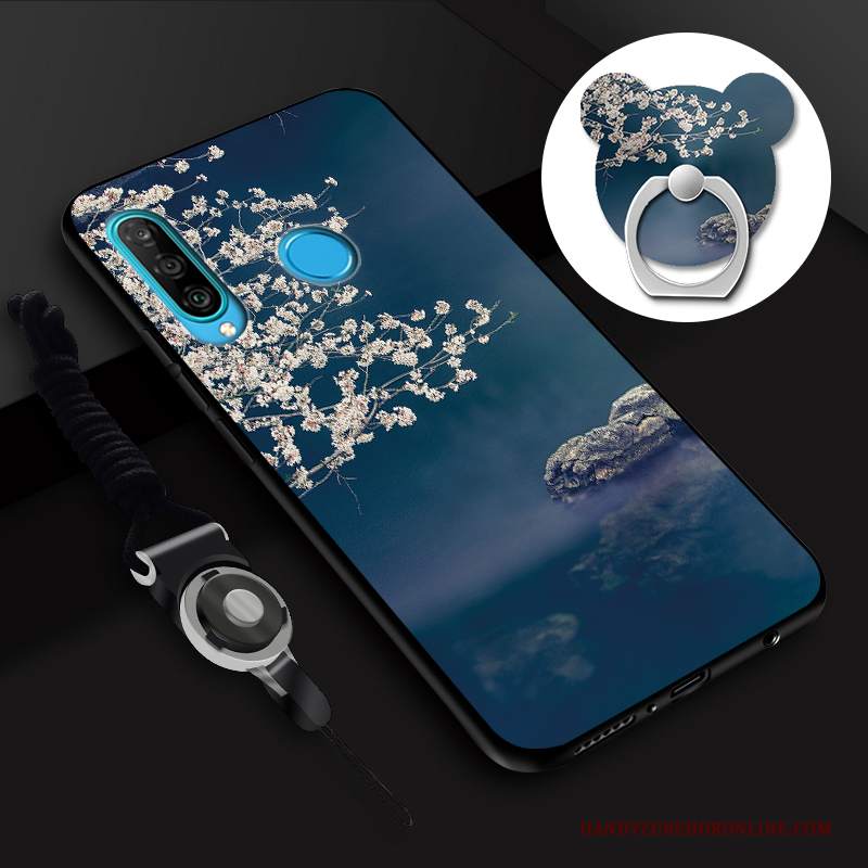 Custodia Huawei P30 Lite Silicone Supporto Gioventù, Cover Huawei P30 Lite Protezione Pellicola Protettiva Anti-caduta