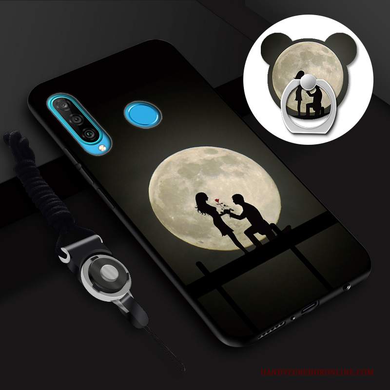 Custodia Huawei P30 Lite Silicone Supporto Gioventù, Cover Huawei P30 Lite Protezione Pellicola Protettiva Anti-caduta