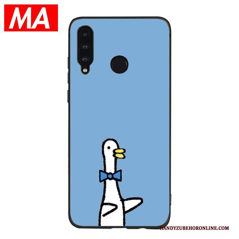 Custodia Huawei P30 Lite Silicone Telefono Semplici, Cover Huawei P30 Lite Protezione Cravatta A Farfalla Blu