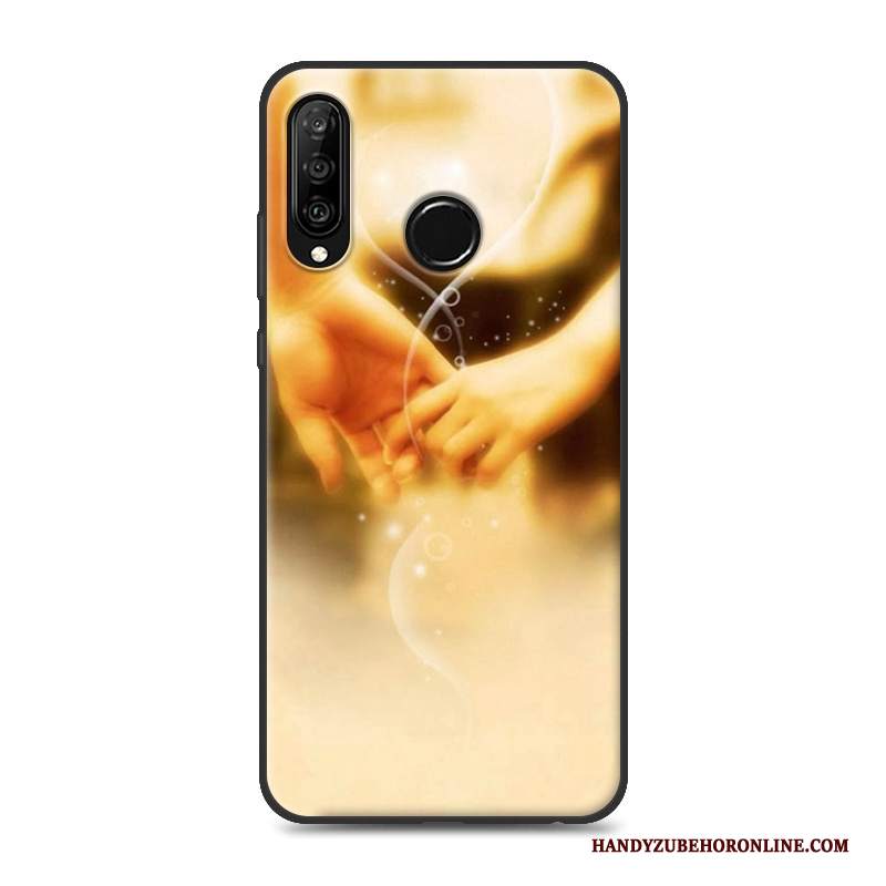 Custodia Huawei P30 Lite Silicone Tutto Inclusotelefono, Cover Huawei P30 Lite Nero Morbido