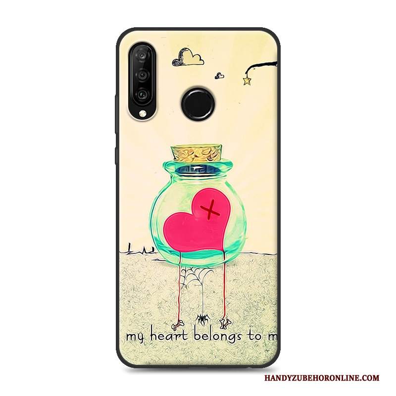 Custodia Huawei P30 Lite Silicone Tutto Inclusotelefono, Cover Huawei P30 Lite Nero Morbido