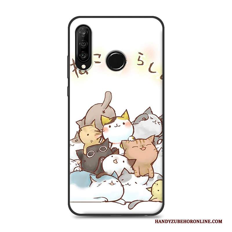 Custodia Huawei P30 Lite Silicone Tutto Inclusotelefono, Cover Huawei P30 Lite Nero Morbido