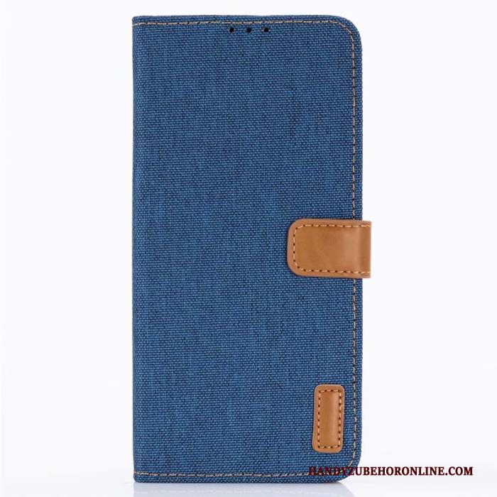 Custodia Huawei P30 Pelle Denim Modello, Cover Huawei P30 Portafoglio Blu Carta