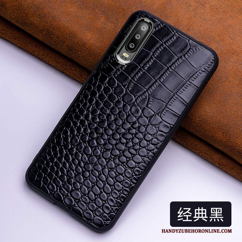 Custodia Huawei P30 Pelle Qualità Modello Coccodrillo, Cover Huawei P30 Creativo Di Personalità Tutto Incluso