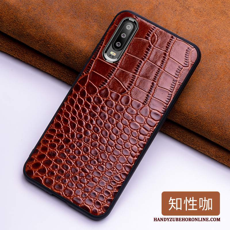 Custodia Huawei P30 Pelle Qualità Modello Coccodrillo, Cover Huawei P30 Creativo Di Personalità Tutto Incluso