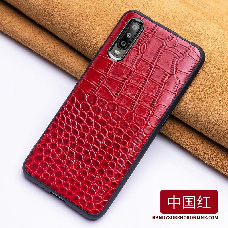 Custodia Huawei P30 Pelle Qualità Modello Coccodrillo, Cover Huawei P30 Creativo Di Personalità Tutto Incluso