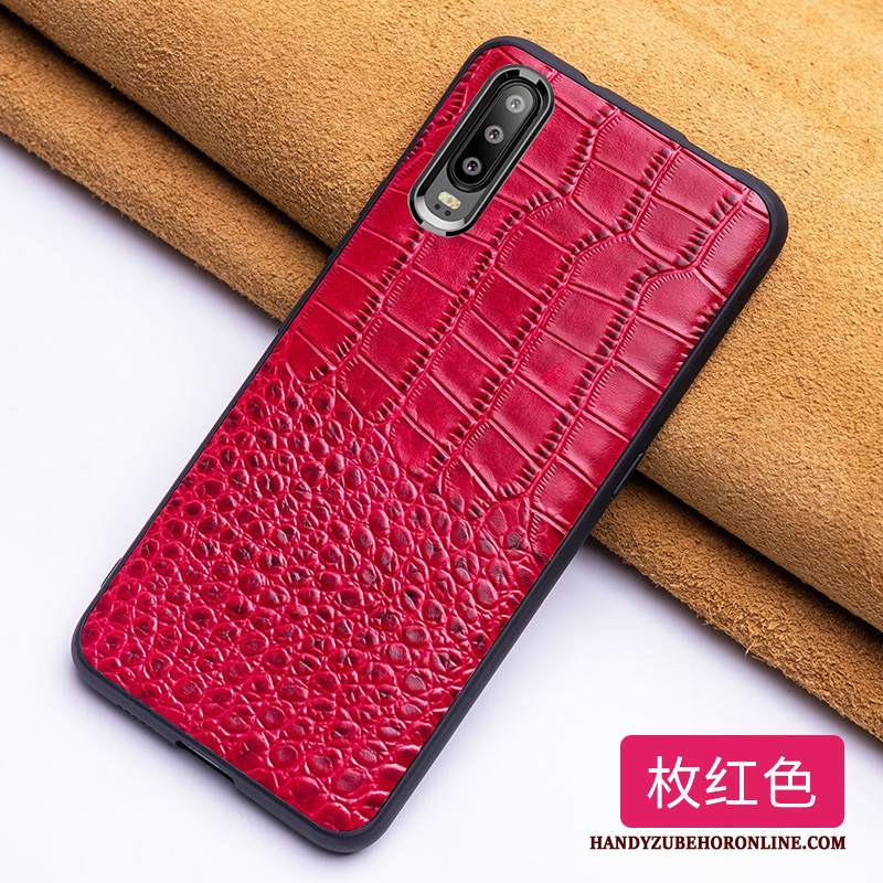 Custodia Huawei P30 Pelle Qualità Modello Coccodrillo, Cover Huawei P30 Creativo Di Personalità Tutto Incluso