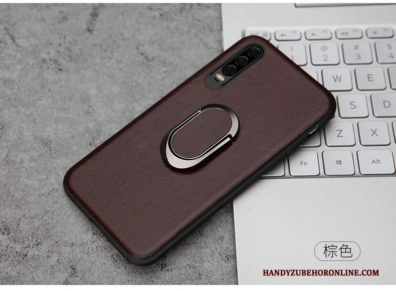 Custodia Huawei P30 Pelle Supporto Marchio Di Tendenza, Cover Huawei P30 Protezione Anti-caduta Nuovo