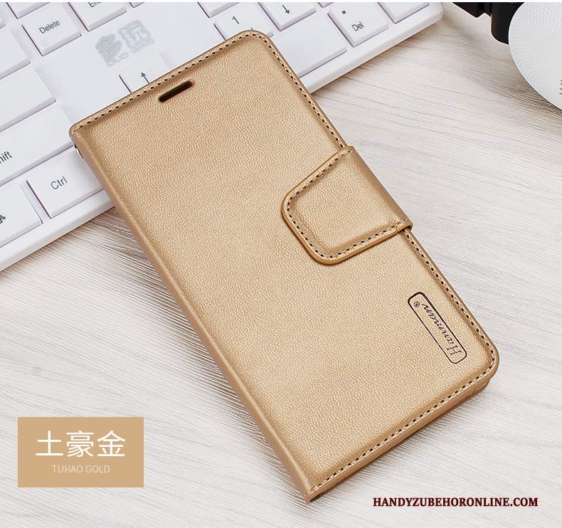 Custodia Huawei P30 Pelle Telefono Oro, Cover Huawei P30 Folio Piccola Tutto Incluso