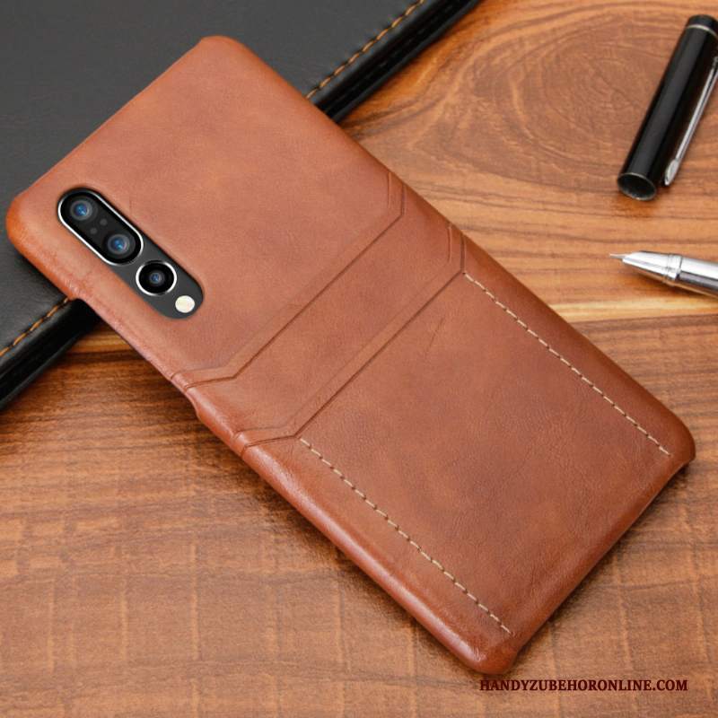 Custodia Huawei P30 Pelle Tendenza Anti-caduta, Cover Huawei P30 Creativo Nero Affari