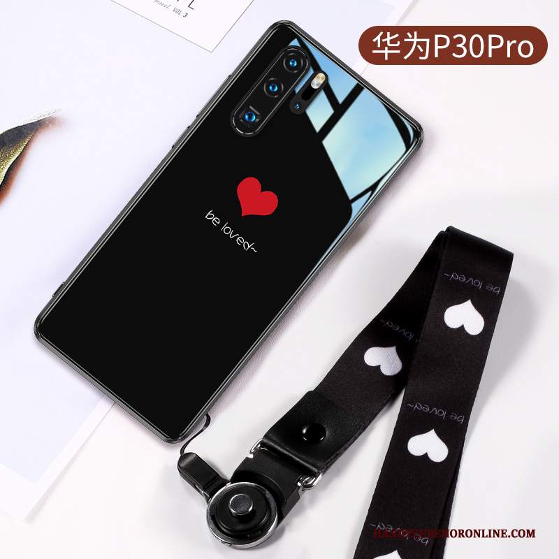 Custodia Huawei P30 Pro Cartone Animato Anti-caduta Net Red, Cover Huawei P30 Pro Creativo Semplici Rosa