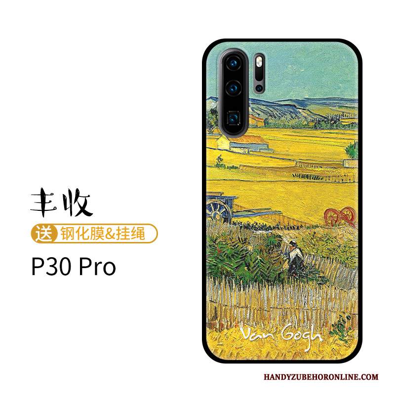 Custodia Huawei P30 Pro Cartone Animato Pittura Ad Oliotelefono, Cover Huawei P30 Pro Silicone Anti-caduta Tendenza