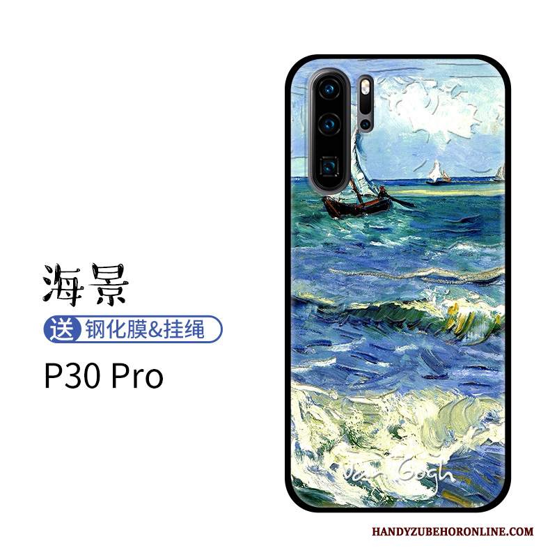 Custodia Huawei P30 Pro Cartone Animato Pittura Ad Oliotelefono, Cover Huawei P30 Pro Silicone Anti-caduta Tendenza