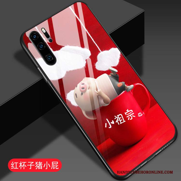 Custodia Huawei P30 Pro Cartone Animato Telefono Difficile, Cover Huawei P30 Pro Creativo Amanti Piccola