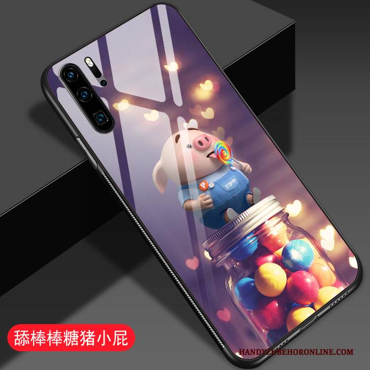 Custodia Huawei P30 Pro Cartone Animato Telefono Difficile, Cover Huawei P30 Pro Creativo Amanti Piccola