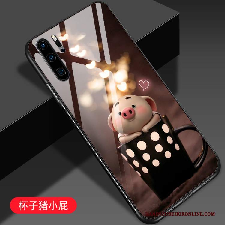 Custodia Huawei P30 Pro Cartone Animato Telefono Difficile, Cover Huawei P30 Pro Creativo Amanti Piccola