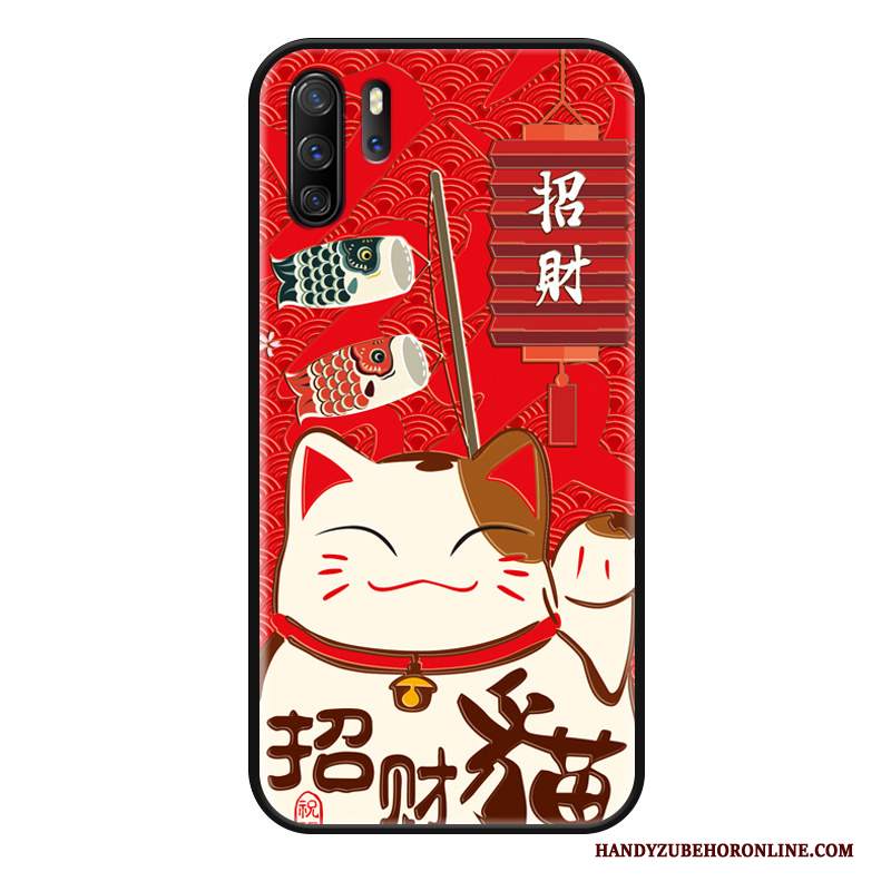 Custodia Huawei P30 Pro Cartone Animato Tutto Incluso Macchiati, Cover Huawei P30 Pro Protezione Anti-caduta Rosso