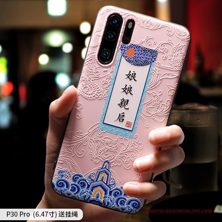 Custodia Huawei P30 Pro Creativo Amanti Stile Cinese, Cover Huawei P30 Pro Protezione Di Personalità Sottile