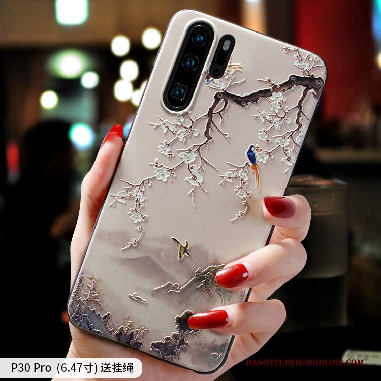 Custodia Huawei P30 Pro Creativo Di Personalità Tutto Incluso, Cover Huawei P30 Pro Silicone Telefono Stile Cinese