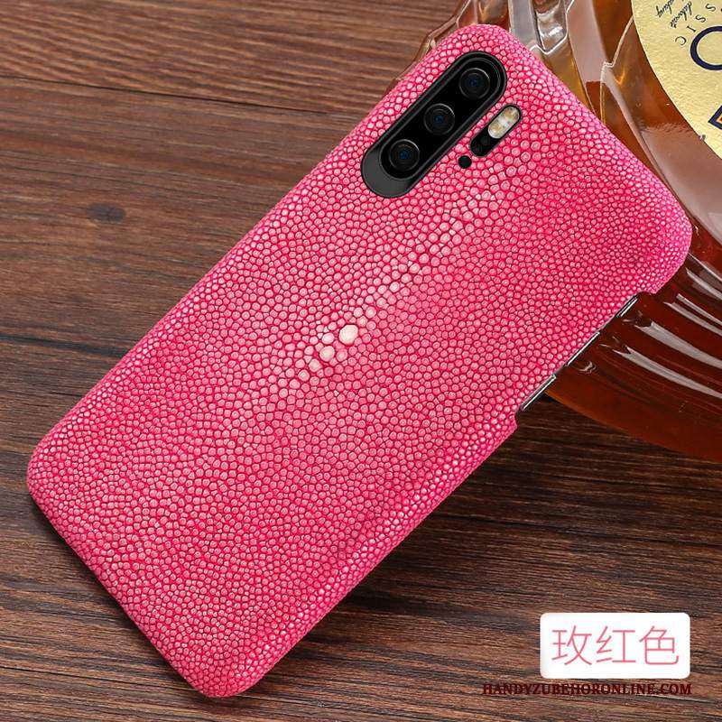 Custodia Huawei P30 Pro Creativo Semplici Lusso, Cover Huawei P30 Pro Pelle Di Personalità Rosso