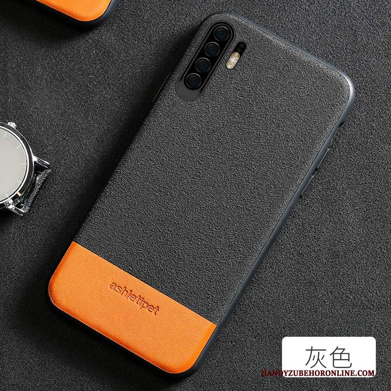 Custodia Huawei P30 Pro Pelle Mucca Sottile, Cover Huawei P30 Pro Creativo Nero Elegante