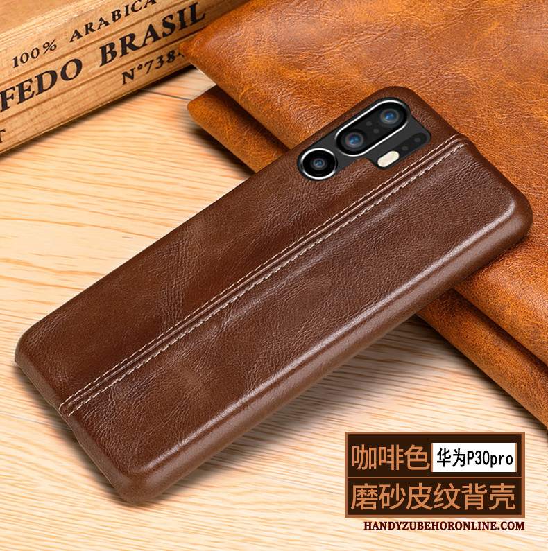 Custodia Huawei P30 Pro Pelle Telefono High End, Cover Huawei P30 Pro Creativo Mucca Sottile