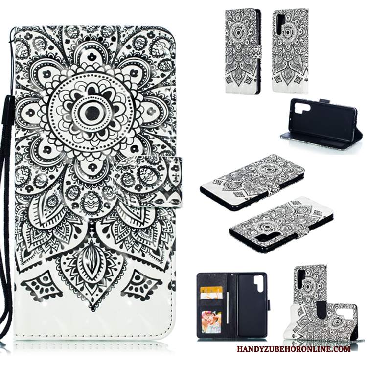 Custodia Huawei P30 Pro Pelle Telefono Morbido, Cover Huawei P30 Pro Protezione Bianco Anti-caduta