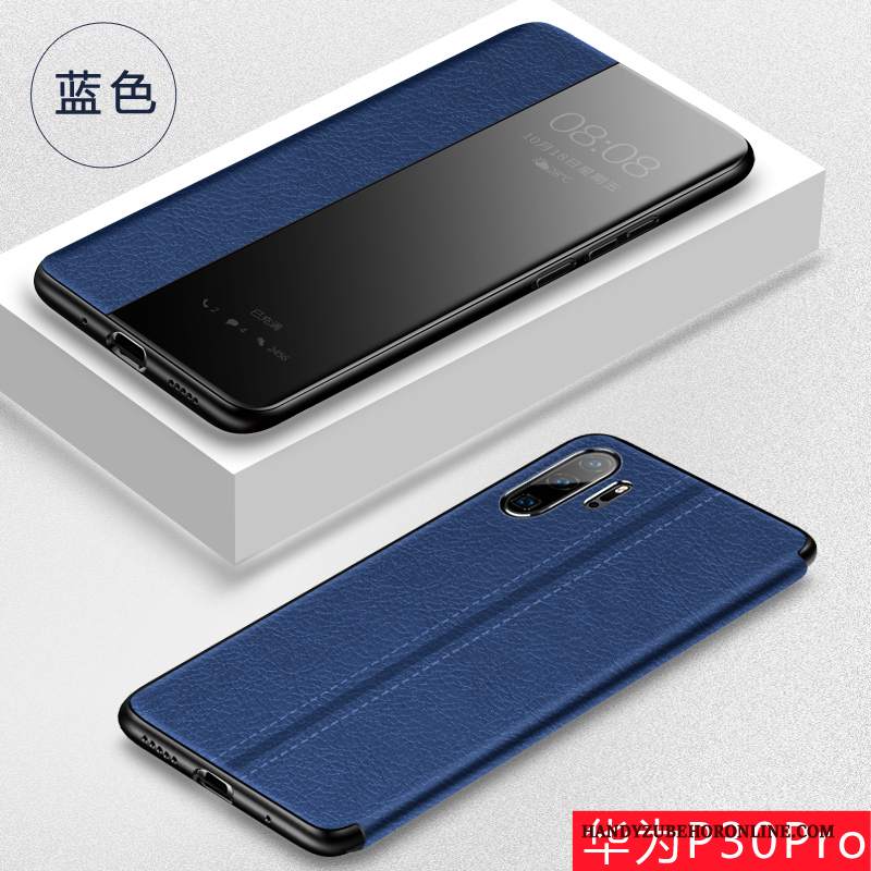 Custodia Huawei P30 Pro Pelle Telefono Tempra, Cover Huawei P30 Pro Protezione Pellicola Protettiva Anti-caduta