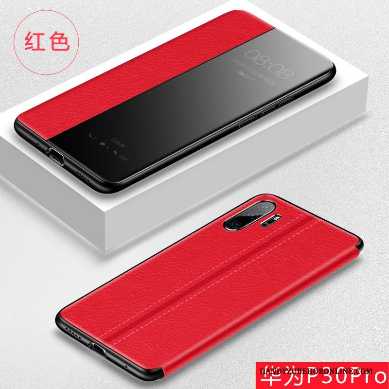 Custodia Huawei P30 Pro Pelle Telefono Tempra, Cover Huawei P30 Pro Protezione Pellicola Protettiva Anti-caduta