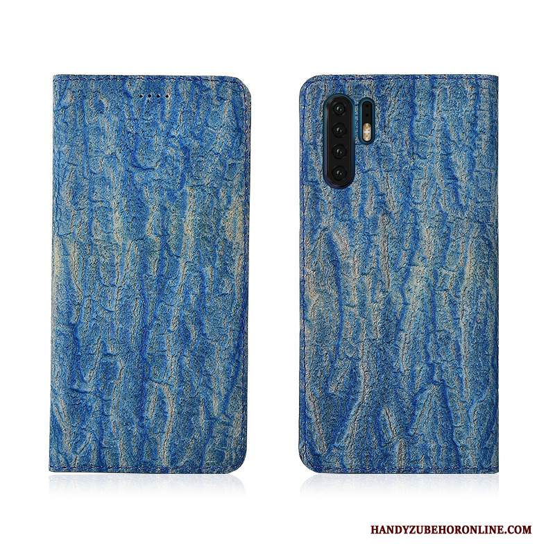 Custodia Huawei P30 Pro Protezione Morbido Blu, Cover Huawei P30 Pro Folio Albero Nuovo