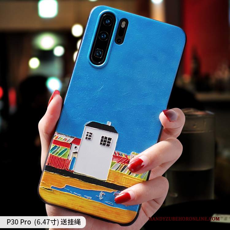 Custodia Huawei P30 Pro Silicone Sottile Di Personalità, Cover Huawei P30 Pro Creativo Giallo Tutto Incluso