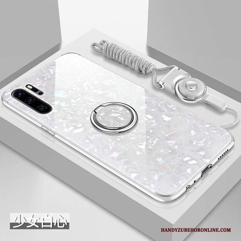 Custodia Huawei P30 Pro Silicone Vetro Bianco, Cover Huawei P30 Pro Protezione Morbido Tutto Incluso