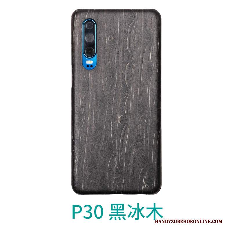 Custodia Huawei P30 Protezione Affari Lusso, Cover Huawei P30 Zoccoli Telefono Nero