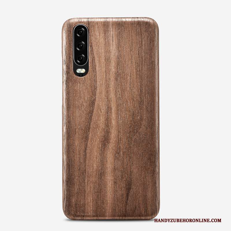 Custodia Huawei P30 Protezione Fiori Legno, Cover Huawei P30 Semplici Nuovo