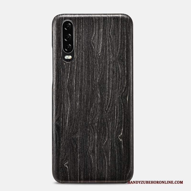 Custodia Huawei P30 Protezione Fiori Legno, Cover Huawei P30 Semplici Nuovo