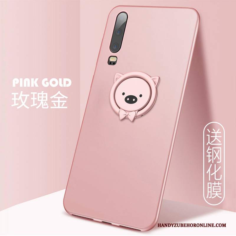 Custodia Huawei P30 Protezione Magnetico Anti-caduta, Cover Huawei P30 Cartone Animato Trasparente Ring