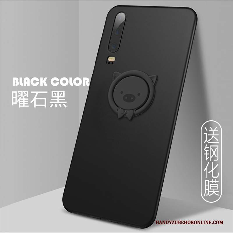 Custodia Huawei P30 Protezione Magnetico Anti-caduta, Cover Huawei P30 Cartone Animato Trasparente Ring