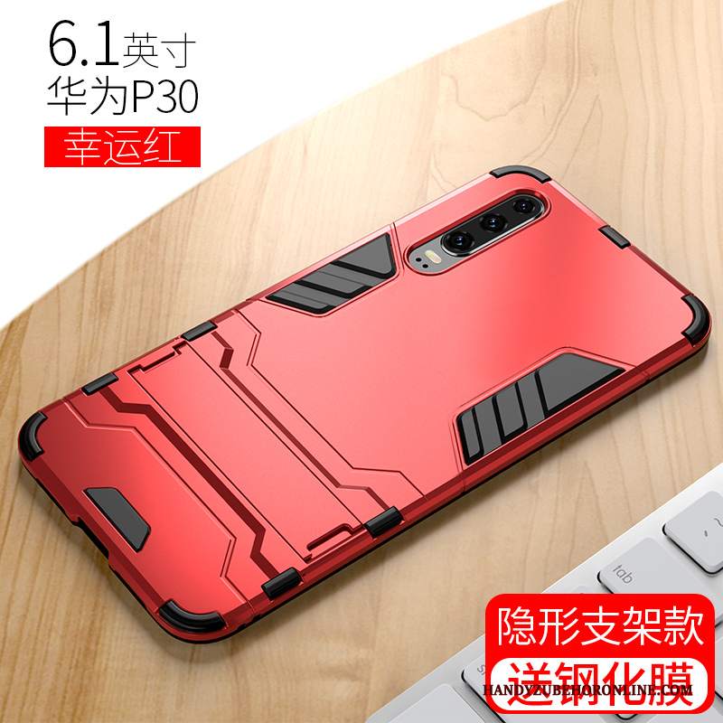 Custodia Huawei P30 Protezione Magnetico Blu, Cover Huawei P30 Creativo Anti-caduta Net Red