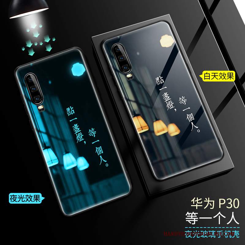 Custodia Huawei P30 Protezione Telefono Sottile, Cover Huawei P30 Luminoso Marchio Di Tendenza