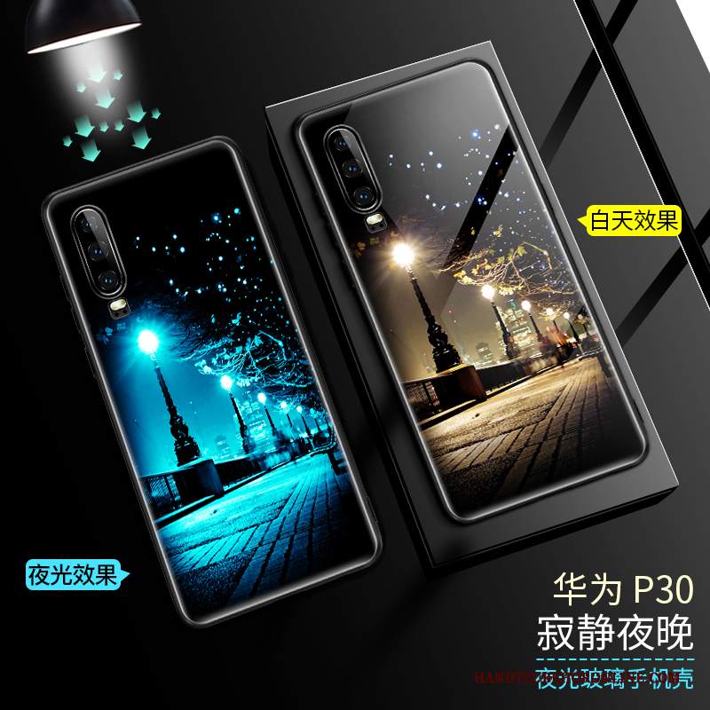 Custodia Huawei P30 Protezione Telefono Sottile, Cover Huawei P30 Luminoso Marchio Di Tendenza