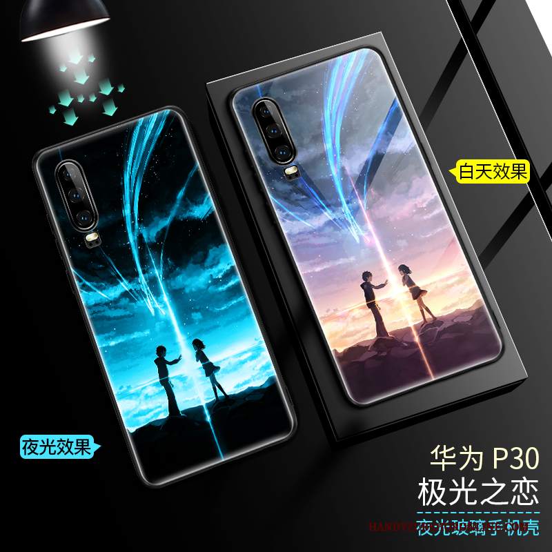 Custodia Huawei P30 Protezione Telefono Sottile, Cover Huawei P30 Luminoso Marchio Di Tendenza